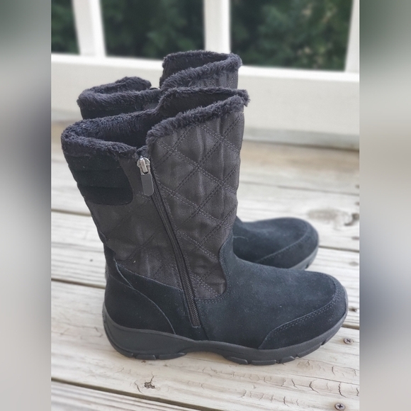 Lands' End Shoes - Women's Black Quilted Winter Boots